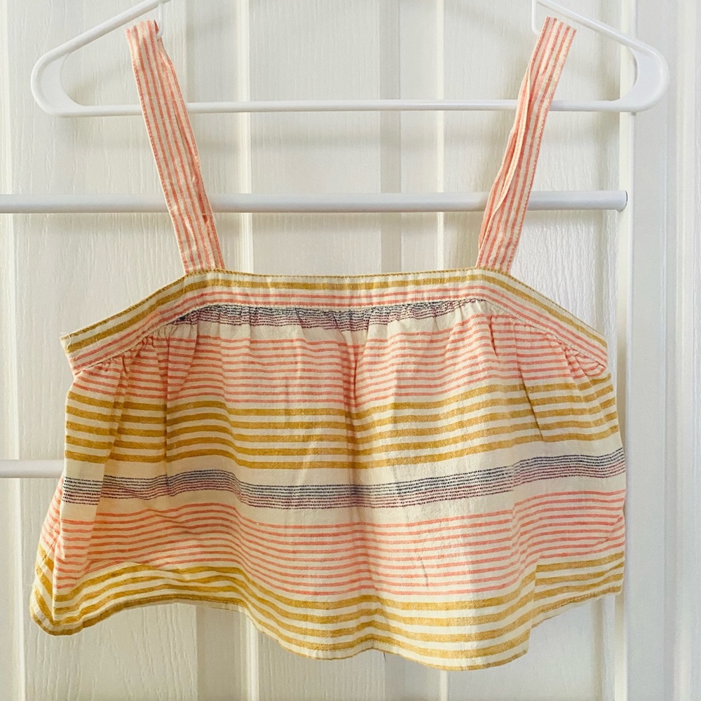Multi Color Rainbow Crop Top
